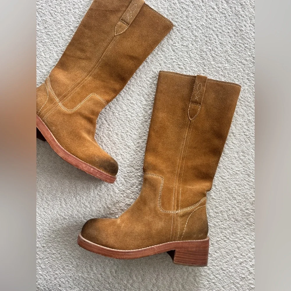 FREE PEOPLE Blaze Pull On Boots in Toffee Suede - Picture 7 of 14